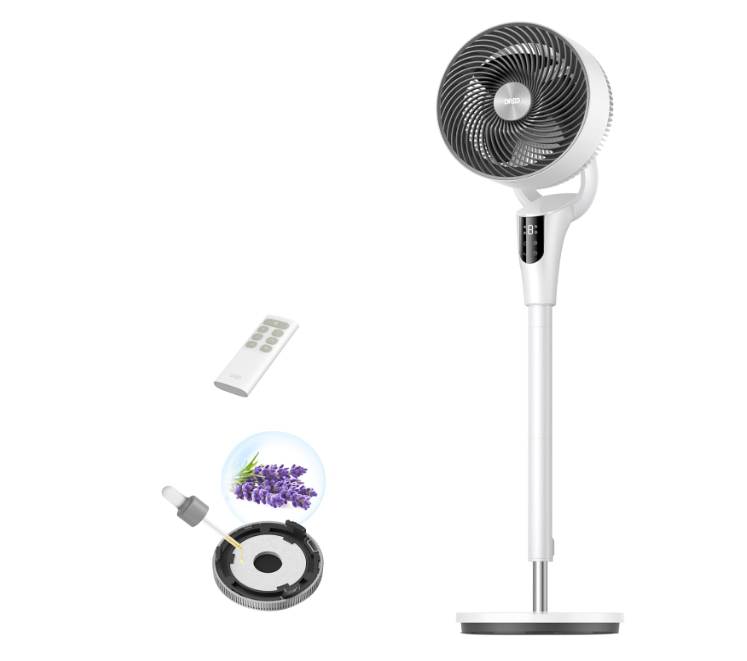 Ventilador de Pie Silencioso Dreo 20 dB con Motor DC y 8 Velocidades