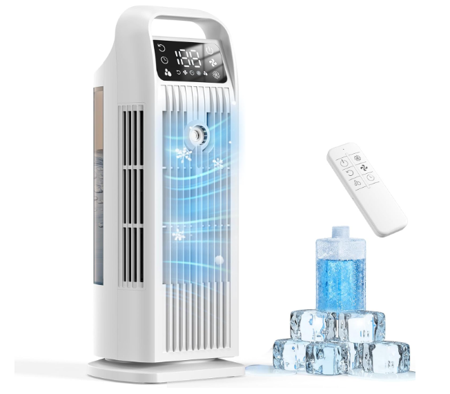 Aire acondicionado portátil sin tubo Zenolic 6 en 1 con oscilación 120°, depósito 1.2L, temporizador 12H y mando a distancia