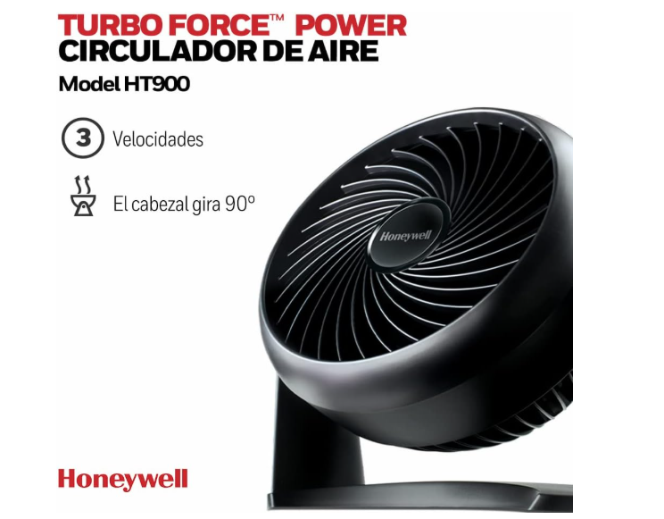 Honeywell TurboForce HT900E4 – Ventilador de Mesa Potente y Silencioso
