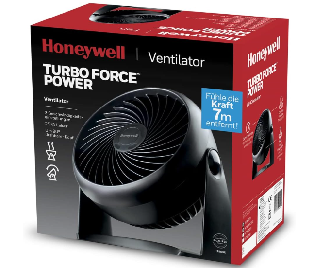 Honeywell TurboForce HT900E4 – Ventilador de Mesa Potente y Silencioso