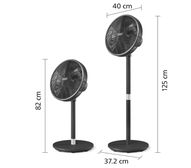 Ventilador de Pie Philips Serie 3000 Smart – 19 dB con App