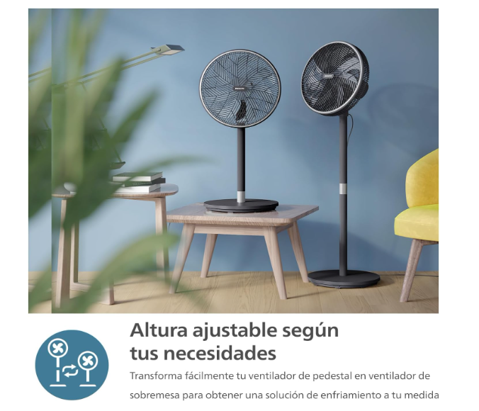 Ventilador de Pie Philips Serie 3000 Smart – 19 dB con App
