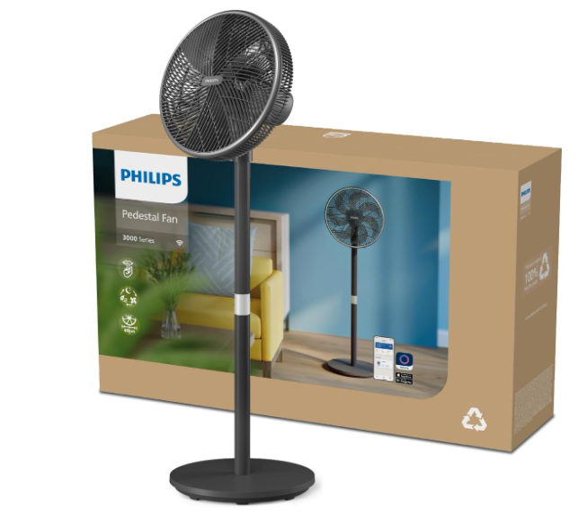 Ventilador de Pie Philips Serie 3000 Smart – 19 dB con App