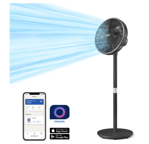 Ventilador de Pie Philips Serie 3000 Smart – 19 dB con App