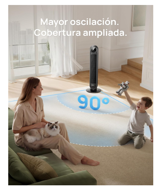 Ventilador de Torre Dreo 20 dB 7,6 m/s con Mando a Distancia