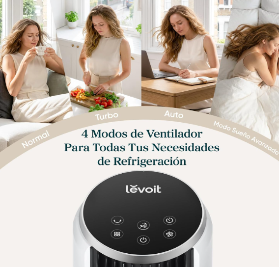 Ventilador de Torre Levoit 20 dB 7.9 m/s Motor DC con Mando