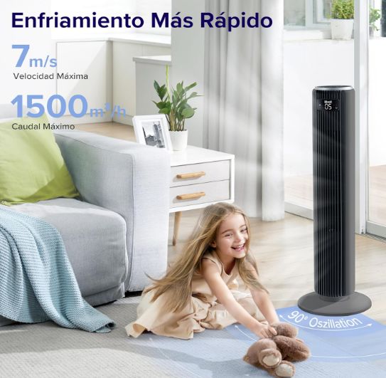 Ventilador de Torre Levoit 23 dB 7 m/s 39W con Mando a Distancia