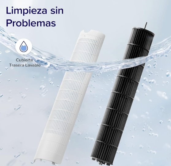 Ventilador de Torre Levoit 25 dB 7.5 m/s 23W con Mando