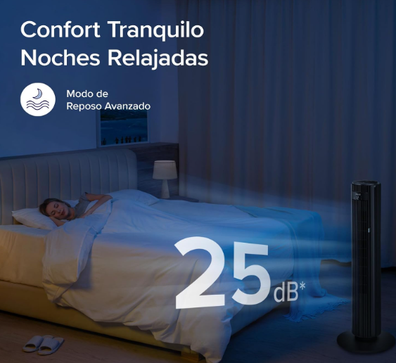 Ventilador de Torre Levoit Inteligente 25 dB 7.9 m/s Motor DC