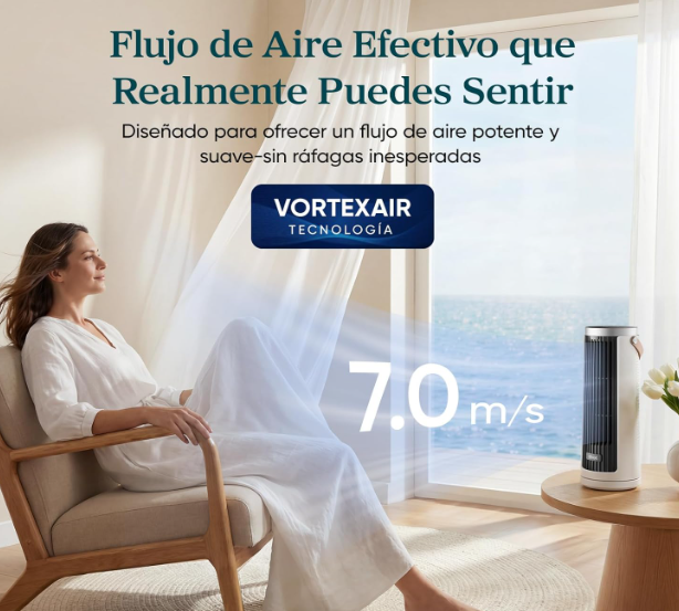 Ventilador de Torre Levoit Compacto 20 dB 7 m/s Motor DC
