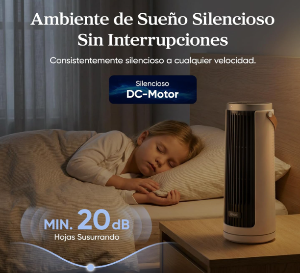 Ventilador de Torre Levoit Compacto 20 dB 7 m/s Motor DC