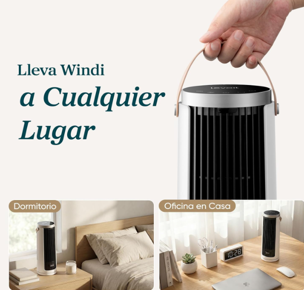 Ventilador de Torre Levoit Compacto 20 dB 7 m/s Motor DC