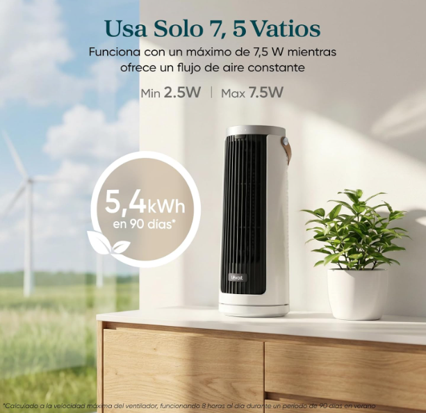 Ventilador de Torre Levoit Compacto 20 dB 7 m/s Motor DC