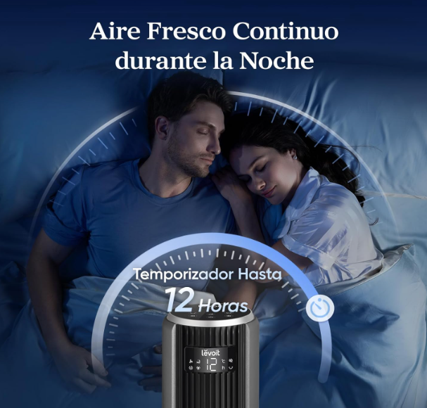 Ventilador de Torre Levoit 20 dB 7.9 m/s Motor DC Gris