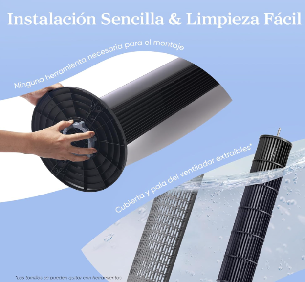 Ventilador de Torre Levoit 20 dB 7.9 m/s Motor DC Gris