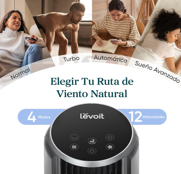 Ventilador de Torre Levoit 20 dB 7.9 m/s Motor DC Gris