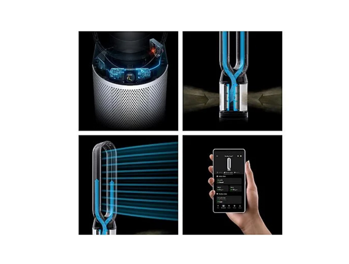 Ventilador sin aspas Dyson TP11 Purifier Cool™ PC1 con Filtro HEPA H13 y Carbón Activo | Air Multiplier™ | Control por APP y Mando | Plata