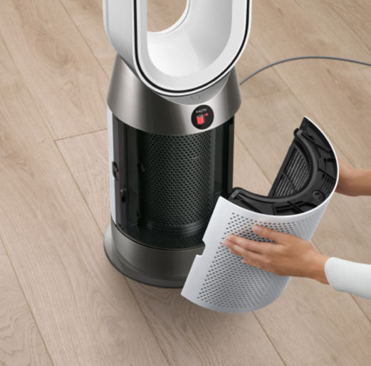 Ventilador sin aspas Dyson Purifier Hot+Cool™ HP1 que Purifica, Ventila y Calienta | Filtro HEPA H13 | Control por APP y Mando | Blanco
