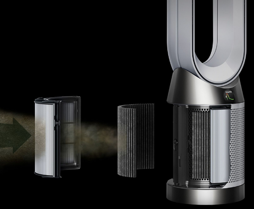 Ventilador sin aspas Dyson Purifier Hot+Cool™ HP1 que Purifica, Ventila y Calienta | Filtro HEPA H13 | Control por APP y Mando | Blanco