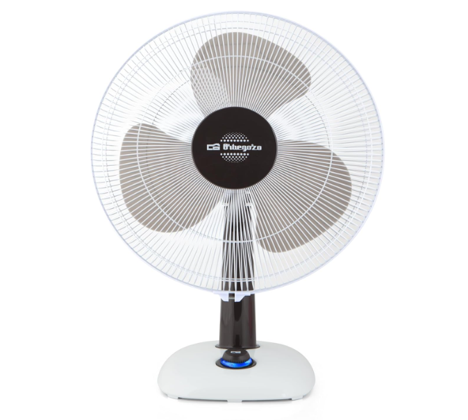 Ventilador de mesa Orbegozo TF 0133 de 40W con 3 Velocidades, Hélice 30 cm, Oscilación y Rejilla de Seguridad | Blanco