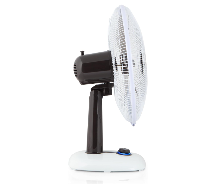 Ventilador de mesa Orbegozo TF 0133 de 40W con 3 Velocidades, Hélice 30 cm, Oscilación y Rejilla de Seguridad | Blanco