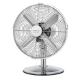 Ventilador de mesa Cecotec EnergySilence 620 RetroDesk de 40W con 3 Velocidades, 12", Oscilación y Altura Ajustable | Acabado Cromado