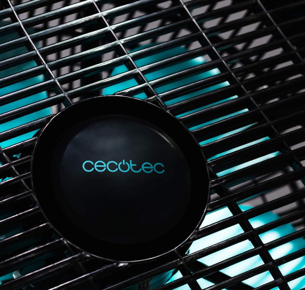 Ventilador de suelo Cecotec EnergySilence 6000 PowerBox Black de 50W con 5 Aspas de 30 cm, 3 Velocidades, Motor de Cobre y Rejilla Rotatoria | Negro