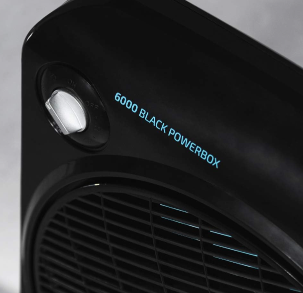 Ventilador de suelo Cecotec EnergySilence 6000 PowerBox Black de 50W con 5 Aspas de 30 cm, 3 Velocidades, Motor de Cobre y Rejilla Rotatoria | Negro