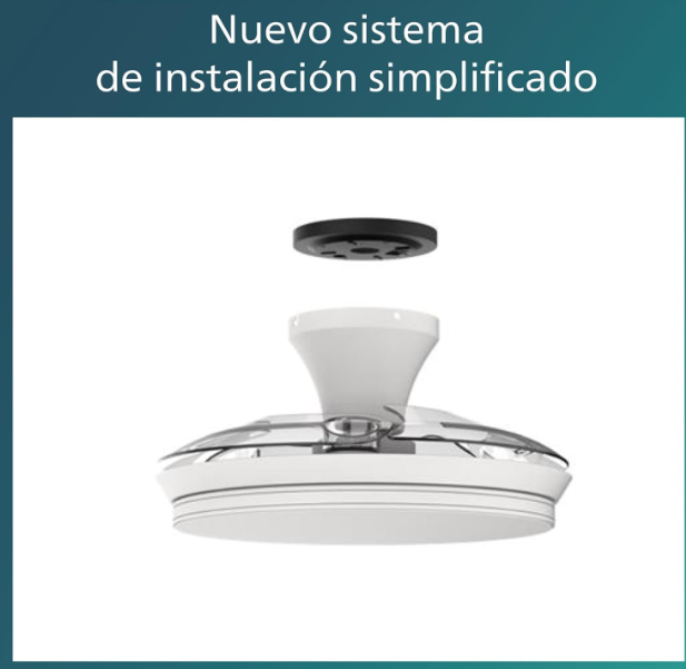 Ventilador de techo Philips Bliss 2024 con Luz LED 28W, Motor DC 35W, Aspas Retráctiles, 3 Tonos de Luz, Mando y APP | Modo Invierno/Verano | Clase A