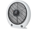 Ventilador portátil Jocca Box Fan de 30 cm con 5 Aspas, 3 Velocidades, Temporizador y Sistema Antivuelco | Suelo o Mesa | Blanco