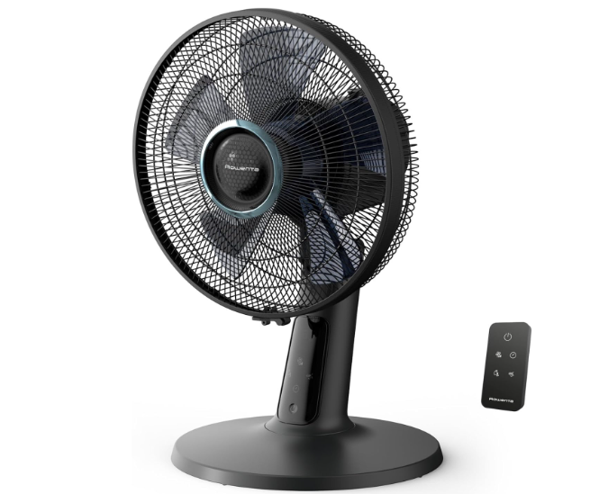 Ventilador de sobremesa Rowenta Turbo Silence Extreme+ VU2750F0 con 3 velocidades, bajo consumo y frescor silencioso | Alto rendimiento | Negro