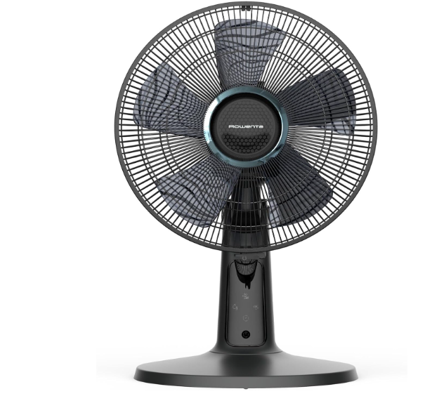 Ventilador de sobremesa Rowenta Turbo Silence Extreme+ VU2750F0 con 3 velocidades, bajo consumo y frescor silencioso | Alto rendimiento | Negro