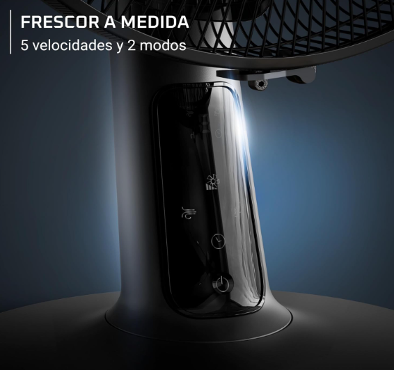 Ventilador de sobremesa Rowenta Turbo Silence Extreme+ VU2750F0 con 3 velocidades, bajo consumo y frescor silencioso | Alto rendimiento | Negro