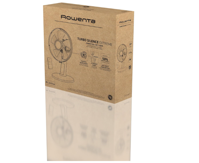 Ventilador de sobremesa Rowenta Turbo Silence Extreme+ VU2750F0 con 3 velocidades, bajo consumo y frescor silencioso | Alto rendimiento | Negro