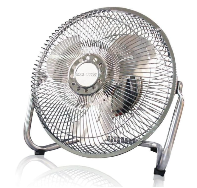 Ventilador de mesa Max Star VS9 de 23 cm con 3 velocidades, motor 38W, rejilla de seguridad y cabezal ajustable