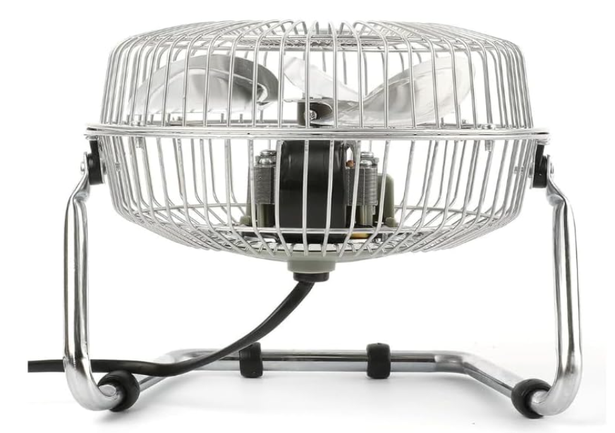 Ventilador de mesa Max Star VS9 de 23 cm con 3 velocidades, motor 38W, rejilla de seguridad y cabezal ajustable