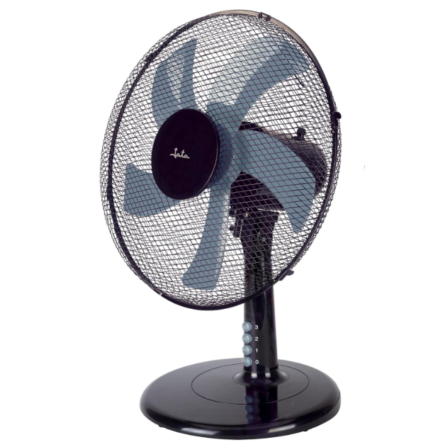 Ventilador de mesa Jata JVVM3125 con 3 velocidades, oscilación, cabezal inclinable y 60 cm de altura | Silencioso y de bajo consumo | 2503 m³/h