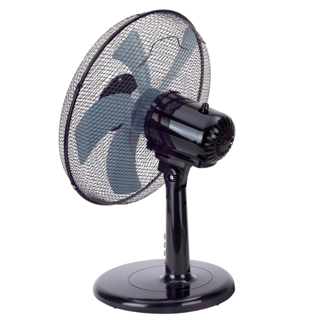 Ventilador de mesa Jata JVVM3125 con 3 velocidades, oscilación, cabezal inclinable y 60 cm de altura | Silencioso y de bajo consumo | 2503 m³/h
