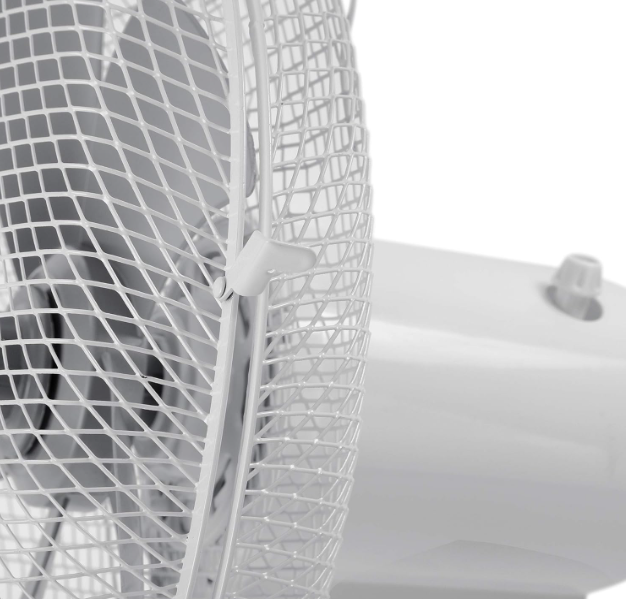 Ventilador de mesa Jata JVVM3026 con 3 velocidades, oscilación automática, cabezal inclinable y 53 cm de altura | Rejilla metálica | Gris