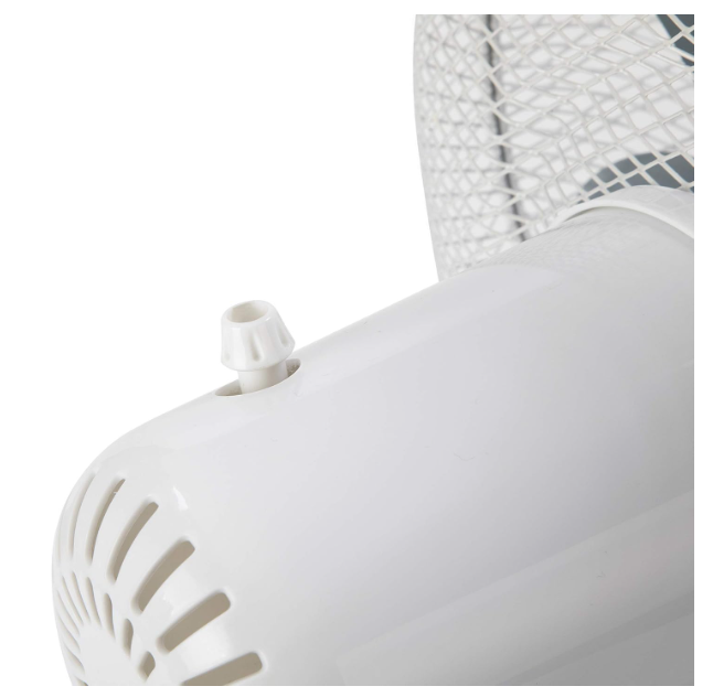 Ventilador de mesa Jata JVVM3026 con 3 velocidades, oscilación automática, cabezal inclinable y 53 cm de altura | Rejilla metálica | Gris