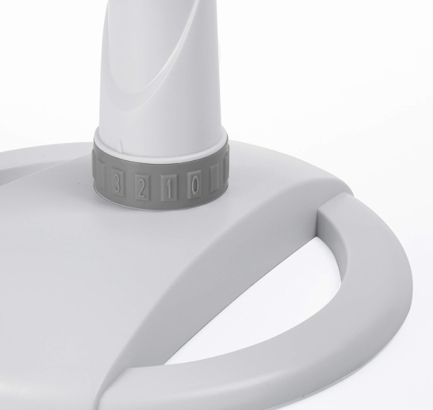 Ventilador de mesa Jata JVVM3026 con 3 velocidades, oscilación automática, cabezal inclinable y 53 cm de altura | Rejilla metálica | Gris