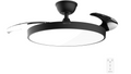 Ventilador de techo Cecotec EnergySilence Aero 300 Air Invisible Black con aspas retráctiles, motor DC 30W, luz LED, 6 velocidades y temporizador 4h