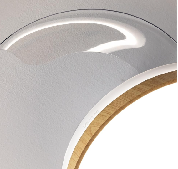 Ventilador de techo Cecotec EnergySilence Aero 4320 Invisible Wood&White con aspas retráctiles, luz LED regulable, 35W, 6 velocidades y temporizador