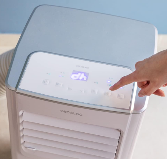 Aire acondicionado portátil Cecotec ForceClima 7100 de 7000 BTU con 4 modos, 2 velocidades, bajo consumo y cobertura 15–20 m²