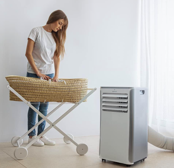 Aire acondicionado portátil Cecotec ForceClima 9100 de 9000 BTU con 4 modos, 2 velocidades, bajo consumo y cobertura 20–25 m²