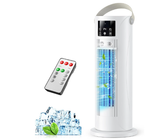Mini aire acondicionado portátil sin tubo con nebulización, 4 velocidades, temporizador y diseño silencioso para oficina y dormitorio