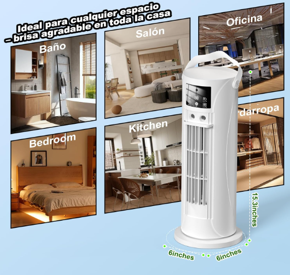 Mini aire acondicionado portátil sin tubo con nebulización, 4 velocidades, temporizador y diseño silencioso para oficina y dormitorio