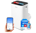 Aire acondicionado portátil MIDEA 12000 BTU frío y calor con bomba de calor 3500W, 4 modos, kit de ventana y control remoto