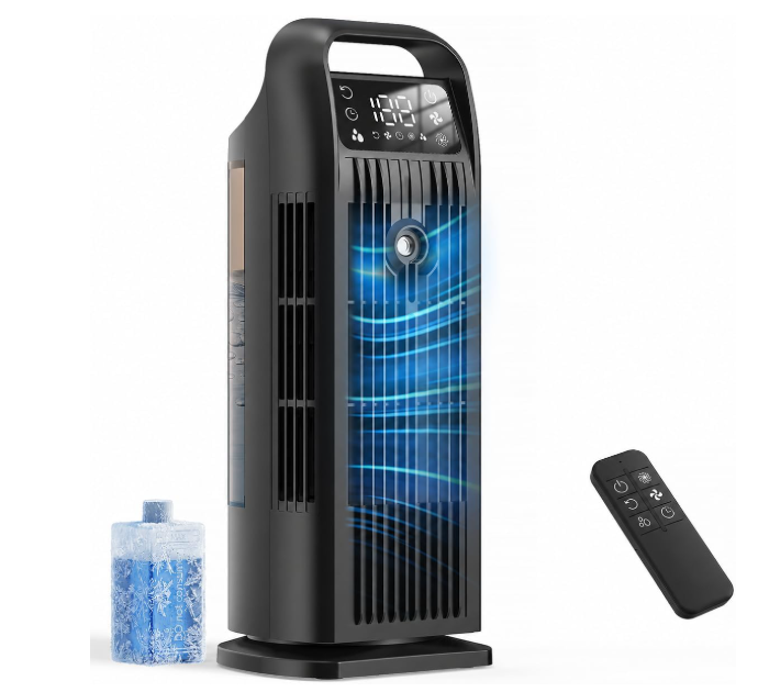 Aire acondicionado portátil sin tubo Zenolic 6 en 1 con oscilación 120°, depósito 1.2L, temporizador 12H y mando a distancia