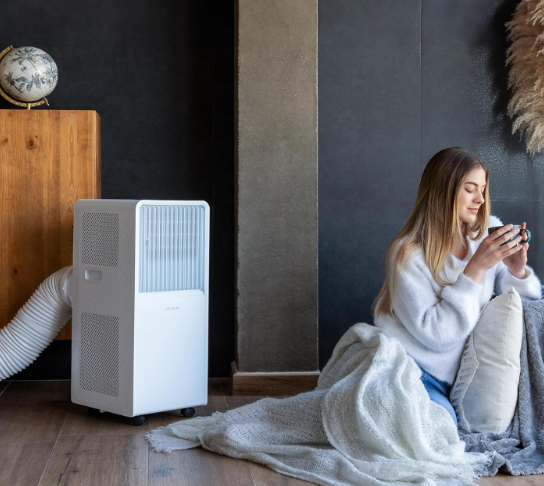 Aire acondicionado portátil Cecotec ForceClima 7550 Style Connected de 7000 BTU con WiFi, mando a distancia y cobertura 14 m²